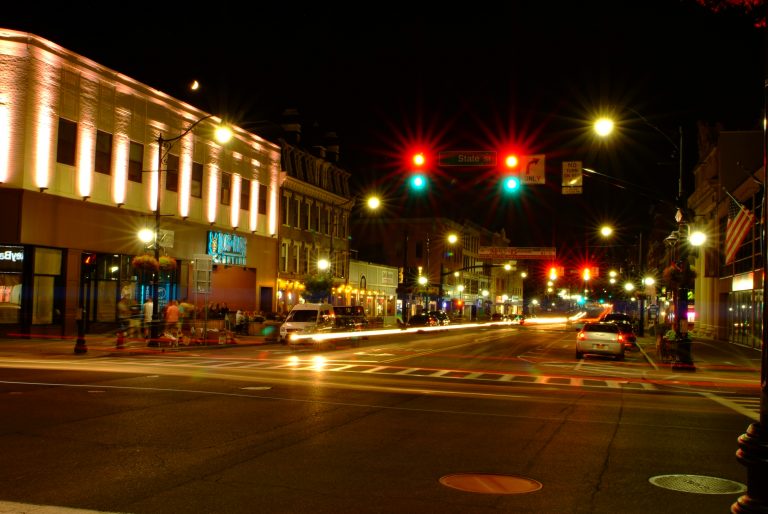 Binghamton at Night My Town